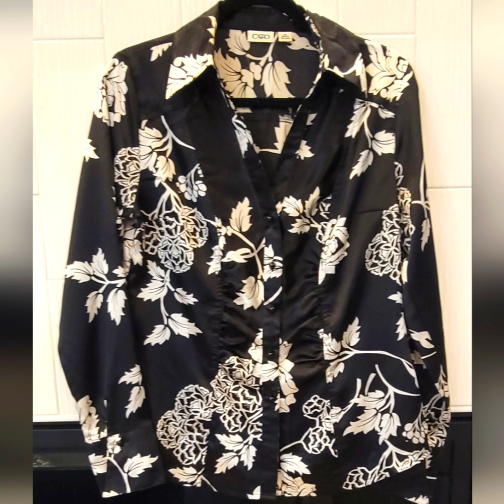 Cato Floral Print L/S Blouse Size M